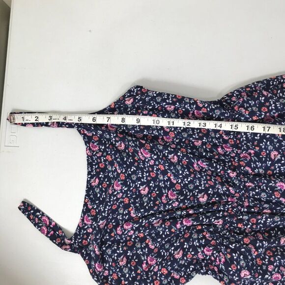 Gap Floral Square Neck Cami Jumpsuit Women's Small Cropped Pockets Rayon Summer - Picture 9 of 16